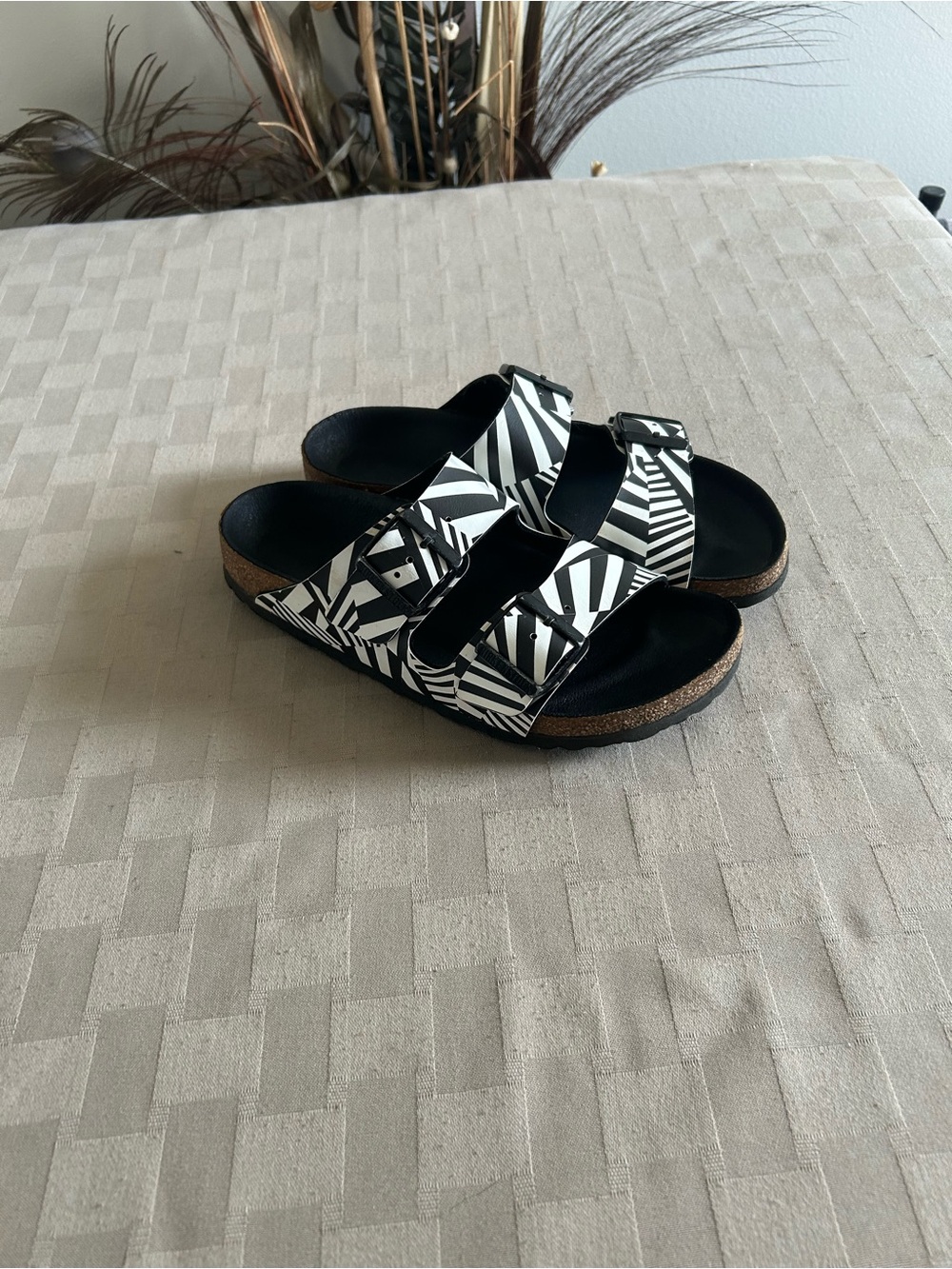 Birkenstock Anthropologie Striped Dazzle Camo Sandals - Picture 3 of 16